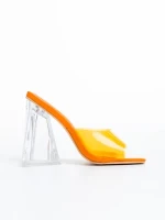 Stefana narancssárga női papucs, műbőrből készült