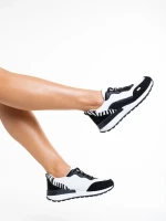 Idella fekete női sportcipő, textil anyagból készült