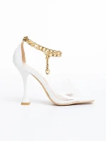 Alita fehér női szandál, szintetikus anyagból készült