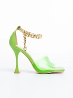Alita zöld női szandál, szintetikus anyagból készült