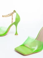 Alita zöld női szandál, szintetikus anyagból készült