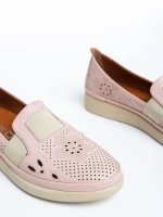 Robertina rózsaszín női cipő, valódi bőrből készült