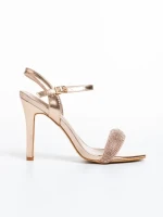 Ruzana bronz női szandál, műbőrből készült