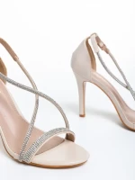 Rosina bézs női szandál, műbőrből készült