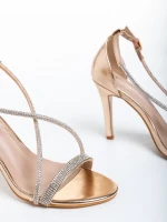 Rosina bronz női szandál, műbőrből készült