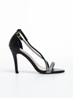 Rosina fekete női szandál, műbőrből készült