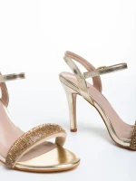 Ruzana arany női szandál, műbőrből készült