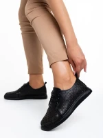 Toini fekete alkalmi női cipő, valódi bőrből készült