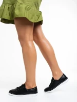 Pravina fekete alkalmi női cipő, valódi bőrből készült