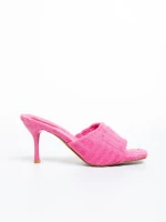 Vreni fukszia női papucs, textil anyagból készült