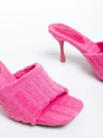 Vreni fukszia női papucs, textil anyagból készült