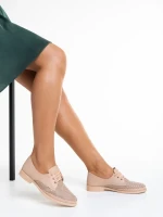 Viera rózsaszín alkalmi női cipő, valódi bőrből készült