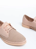 Viera rózsaszín alkalmi női cipő, valódi bőrből készült