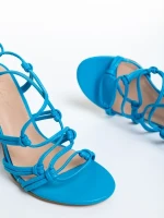 Evalina kék női szandál, műbőrből készült