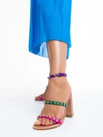 Bexley pezsgő női szandál, textil anyagból készült