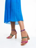 Bexley pezsgő női szandál, textil anyagból készült