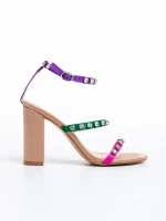 Bexley pezsgő női szandál, textil anyagból készült