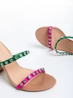 Bexley pezsgő női szandál, textil anyagból készült