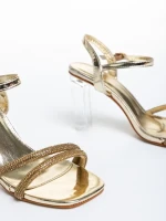 Brendia arany női szandál, műbőrből készült