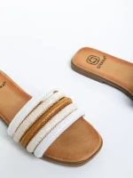 Xyla fekete női papucs, textil anyagból készült