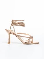 Dulcie pezsgő női szandál, lakkozott műbőrből készült