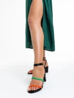 Malayah fekete női szandál, műbőrből készült