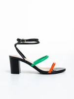 Malayah fekete női szandál, műbőrből készült