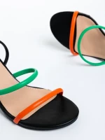 Malayah fekete női szandál, műbőrből készült