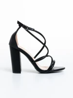 Claribel fekete női szandál, műbőrből készült