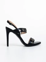 Eliani fekete női szandál, műbőrből készült