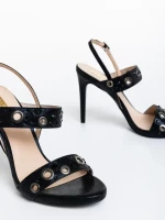 Eliani fekete női szandál, műbőrből készült
