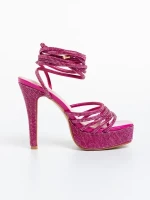 Sameria fukszia női szandál, műbőrből készült