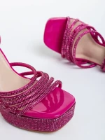 Sameria fukszia női szandál, műbőrből készült