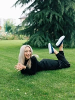 Lorinda sötétkék, női sport cipő, textil anyagból