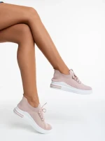 Sumaya rózsaszín női sport cipő textil anyagból