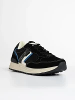 Hernan fekete férfi sport cipő textil anyagból