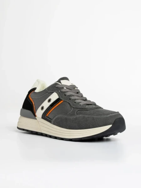 Hernan szürke férfi sport cipő textil anyagból