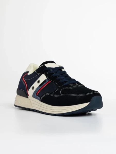 Hernan kék férfi sport cipő textil anyagból