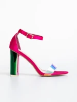 Sabra fukszia, női szandál, textil anyagból