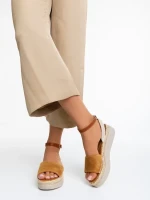 Lainie tevebarna, női szandál ökológiai bőrből és textil anyagból