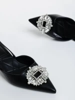 Salinda fekete, női cipő, ökológiai bőrből