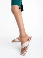 Caela bézs női papucs ökológiai bőrből