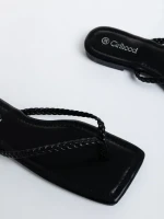 Madlenka fekete női papucs ökológiai bőrből