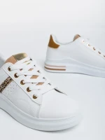 Sarena fehér női sport cipő ökológiai bőrből
