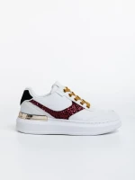 Samya fehér és piros női sport cipő  ökológiai bőrből