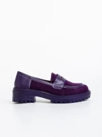 Agneza lila női félcipő textil anyagból