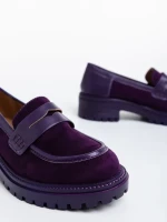 Agneza lila női félcipő textil anyagból