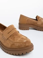 Agneza bézs női félcipő textil anyagból