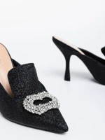 Kalyna fekete női klumpa textil anyagból