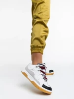 Angelien fekete fehér, női sport cipő,  ökológiai bőrből